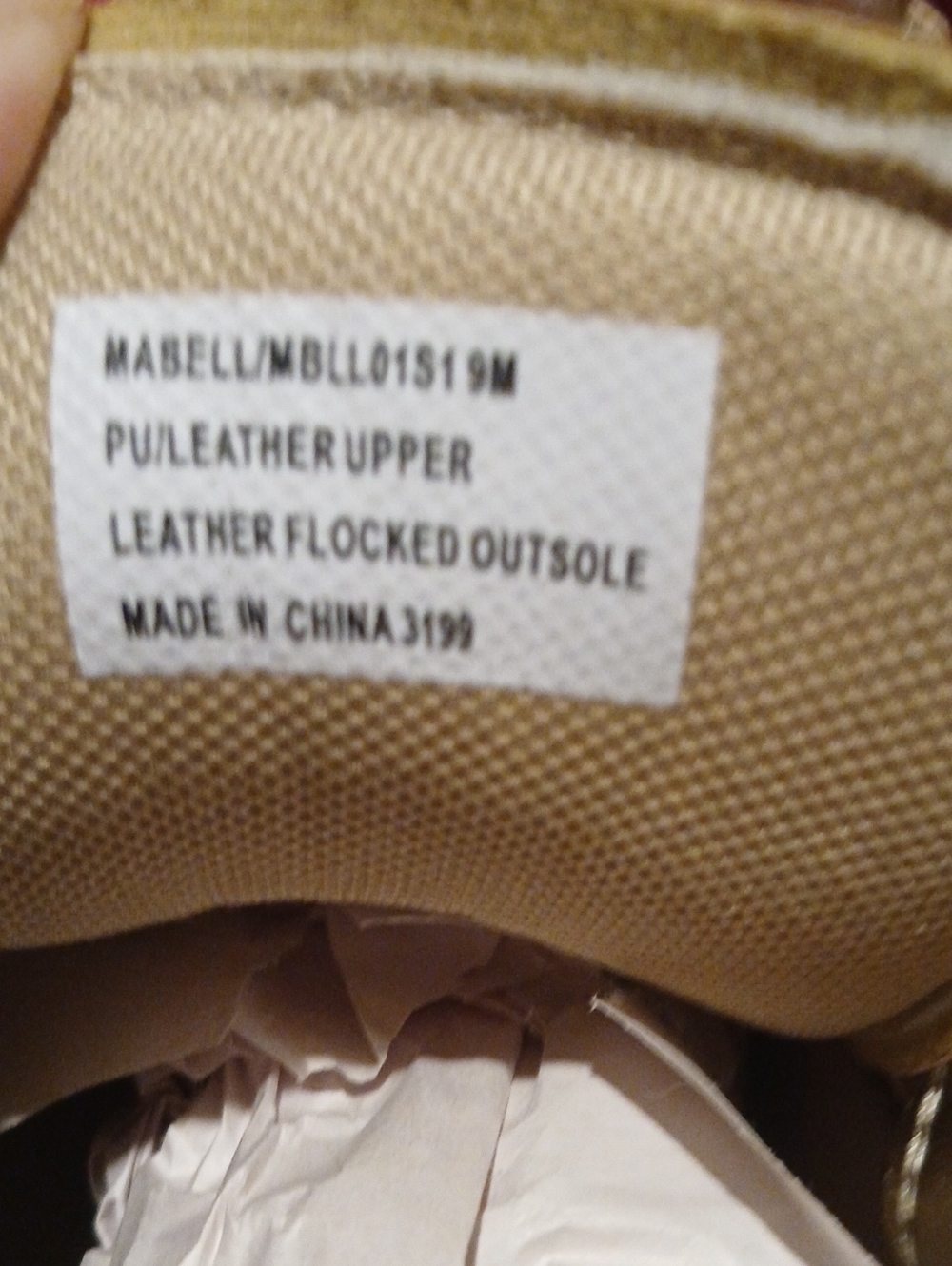 Girls Metallic Gold and Cream Velcro Sneakers - Picture 7 of 7